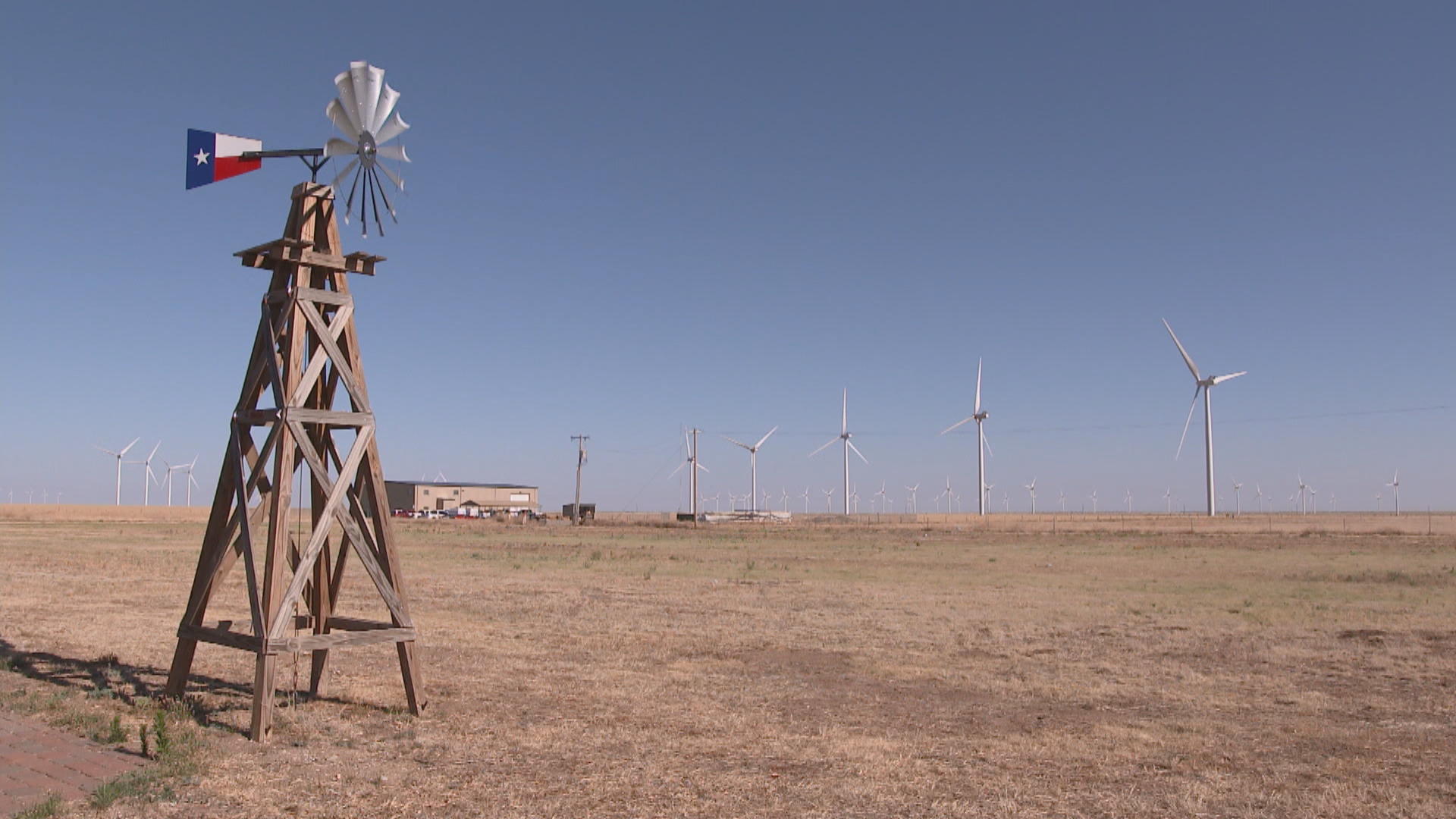 Figure 1. A Wind Farm in TX. With fast growing industry, wind electricity in Texas is slowly outpacing coal. (Source: CBS News, 2018)